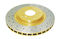 DBA DBA2500X - Drilled and Slotted Street XS Gold Brake Rotor with Kangaroo Paw Vanes