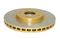 DBA DBA2510X - Drilled and Slotted Street XS Gold Brake Rotor with Kangaroo Paw Vanes