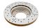 DBA DBA2714X - Drilled and Slotted Street XS Gold Brake Rotor with Kangaroo Paw Vanes