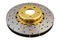 DBA DBA5010GLDXS - Drilled and Slotted 5000 XS Gold 2 Piece Brake Rotor with Kangaroo Paw Vanes