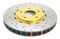 DBA DBA52218GLDXS - Drilled and Slotted 5000 XS Gold 2 Piece Brake Rotor with Kangaroo Paw Vanes