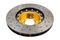 DBA DBA52858GLDXS - Drilled and Slotted 5000 XS Gold 2 Piece Brake Rotor with Kangaroo Paw Vanes