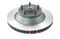 DBA DBA4019 - Smooth-Plain 4000 Black Brake Rotor with Kangaroo Paw Vanes