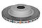 DBA DBA42281SLVXD - Drilled and Dimpled 4000 XD Silver Brake Rotor with Kangaroo Paw Vanes