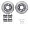 Dynamic Friction 7512-63035 - Brake Kit - Silver Zinc Coated Drilled and Slotted Rotors and 5000 Brake Pads with Hardware
