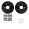 Dynamic Friction 8512-63035 - Brake Kit - Black Zinc Coated Drilled and Slotted Rotors and 5000 Brake Pads with Hardware