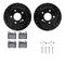 Dynamic Friction 8512-63036 - Brake Kit - Black Zinc Coated Drilled and Slotted Rotors and 5000 Brake Pads with Hardware