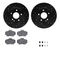 Dynamic Friction 8512-63043 - Brake Kit - Black Zinc Coated Drilled and Slotted Rotors and 5000 Brake Pads with Hardware
