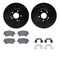 Dynamic Friction 8512-63302 - Brake Kit - Black Zinc Coated Drilled and Slotted Rotors and 5000 Brake Pads with Hardware
