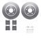 Dynamic Friction 4612-63018 - Brake Kit - Geostop Rotors and 5000 Euro Ceramic Brake Pads with Hardware