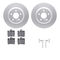 Dynamic Friction 4612-63020 - Brake Kit - Geostop Rotors and 5000 Euro Ceramic Brake Pads with Hardware
