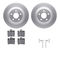 Dynamic Friction 4612-63024 - Brake Kit - Geostop Rotors and 5000 Euro Ceramic Brake Pads with Hardware