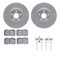 Dynamic Friction 4612-63069 - Brake Kit - Geostop Rotors and 5000 Euro Ceramic Brake Pads with Hardware