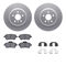Dynamic Friction 4612-63078 - Brake Kit - Geostop Rotors and 5000 Euro Ceramic Brake Pads with Hardware