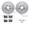 Dynamic Friction 7512-63071 - Brake Kit - Silver Zinc Coated Drilled and Slotted Rotors and 5000 Brake Pads with Hardware