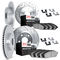 Dynamic Friction 7514-63000 - Brake Kit - Silver Zinc Coated Drilled and Slotted Rotors and 5000 Brake Pads with Hardware