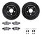 Dynamic Friction 8512-63055 - Brake Kit - Black Zinc Coated Drilled and Slotted Rotors and 5000 Brake Pads with Hardware