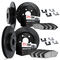 Dynamic Friction 8514-63000 - Brake Kit - Black Zinc Coated Drilled and Slotted Rotors and 5000 Brake Pads with Hardware