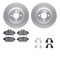 Dynamic Friction 4612-32006 - Brake Kit - Geostop Rotors and 5000 Euro Ceramic Brake Pads with Hardware