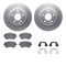 Dynamic Friction 4612-63031 - Brake Kit - Geostop Rotors and 5000 Euro Ceramic Brake Pads with Hardware