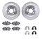 Dynamic Friction 7512-32008 - Brake Kit - Silver Zinc Coated Drilled and Slotted Rotors and 5000 Brake Pads with Hardware
