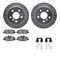 Dynamic Friction 7512-32015 - Brake Kit - Silver Zinc Coated Drilled and Slotted Rotors and 5000 Brake Pads with Hardware