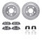 Dynamic Friction 7512-32016 - Brake Kit - Silver Zinc Coated Drilled and Slotted Rotors and 5000 Brake Pads with Hardware