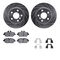 Dynamic Friction 7512-32020 - Brake Kit - Silver Zinc Coated Drilled and Slotted Rotors and 5000 Brake Pads with Hardware