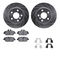 Dynamic Friction 7512-32021 - Brake Kit - Silver Zinc Coated Drilled and Slotted Rotors and 5000 Brake Pads with Hardware