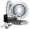 Dynamic Friction 7512-63499 - Brake Kit - Silver Zinc Coated Drilled and Slotted Rotors and 5000 Brake Pads with Hardware