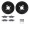 Dynamic Friction 8512-32003 - Brake Kit - Black Zinc Coated Drilled and Slotted Rotors and 5000 Brake Pads with Hardware