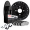 Dynamic Friction 8512-32004 - Brake Kit - Black Zinc Coated Drilled and Slotted Rotors and 5000 Brake Pads with Hardware