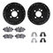 Dynamic Friction 8512-32004 - Brake Kit - Black Zinc Coated Drilled and Slotted Rotors and 5000 Brake Pads with Hardware
