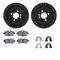 Dynamic Friction 8512-32009 - Brake Kit - Black Zinc Coated Drilled and Slotted Rotors and 5000 Brake Pads with Hardware