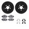 Dynamic Friction 8512-32022 - Brake Kit - Black Zinc Coated Drilled and Slotted Rotors and 5000 Brake Pads with Hardware