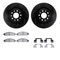 Dynamic Friction 8512-54032 - Brake Kit - Black Zinc Coated Drilled and Slotted Rotors and 5000 Brake Pads with Hardware