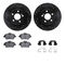 Dynamic Friction 8512-63061 - Brake Kit - Black Zinc Coated Drilled and Slotted Rotors and 5000 Brake Pads with Hardware