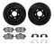 Dynamic Friction 8512-63081 - Brake Kit - Black Zinc Coated Drilled and Slotted Rotors and 5000 Brake Pads with Hardware