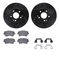Dynamic Friction 8512-63335 - Brake Kit - Black Zinc Coated Drilled and Slotted Rotors and 5000 Brake Pads with Hardware
