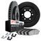 Dynamic Friction 8512-63538 - Brake Kit - Black Zinc Coated Drilled and Slotted Rotors and 5000 Brake Pads with Hardware