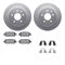 Dynamic Friction 4612-67001 - Brake Kit - Geostop Rotors and 5000 Euro Ceramic Brake Pads with Hardware