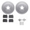 Dynamic Friction 4612-72002 - Brake Kit - Geostop Rotors and 5000 Euro Ceramic Brake Pads with Hardware