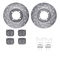 Dynamic Friction 7512-67007 - Brake Kit - Silver Zinc Coated Drilled and Slotted Rotors and 5000 Brake Pads with Hardware