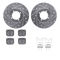 Dynamic Friction 7512-67008 - Brake Kit - Silver Zinc Coated Drilled and Slotted Rotors and 5000 Brake Pads with Hardware
