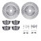 Dynamic Friction 7512-67019 - Brake Kit - Silver Zinc Coated Drilled and Slotted Rotors and 5000 Brake Pads with Hardware