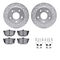 Dynamic Friction 7512-67031 - Brake Kit - Silver Zinc Coated Drilled and Slotted Rotors and 5000 Brake Pads with Hardware