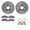 Dynamic Friction 7512-72028 - Brake Kit - Silver Zinc Coated Drilled and Slotted Rotors and 5000 Brake Pads with Hardware