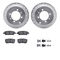 Dynamic Friction 7512-72033 - Brake Kit - Silver Zinc Coated Drilled and Slotted Rotors and 5000 Brake Pads with Hardware
