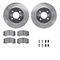 Dynamic Friction 7512-72055 - Brake Kit - Silver Zinc Coated Drilled and Slotted Rotors and 5000 Brake Pads with Hardware