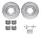 Dynamic Friction 7512-72060 - Brake Kit - Silver Zinc Coated Drilled and Slotted Rotors and 5000 Brake Pads with Hardware